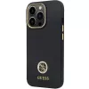 Guess GUHCP13LM4DGPK iPhone 13 Pro / 13 Hardcase Silicone Logo Strass 4G nero