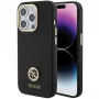 Guess GUHCP15LM4DGPK iPhone 15 Pro 6.1 nero Hardcase Silicone Logo Strass 4G