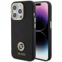 Guess GUHCP15XM4DGPK Custodia rigida in silicone con logo e strass 4G per Apple iPhone 15 Pro Max 6,7