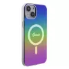Guess IML Iridescent Cover posteriore compatibile MagSafe per Apple iPhone 15 Plus, multicolore