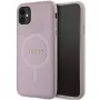 Custodia rigida Guess GUHMN61PSAHMCP Saffiano MagSafe per iPhone 11 / Xr 6.1 rosa