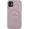 Custodia rigida Guess GUHMN61PSAHMCP Saffiano MagSafe per iPhone 11 / Xr 6.1 rosa
