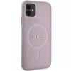 Custodia rigida Guess GUHMN61PSAHMCP Saffiano MagSafe per iPhone 11 / Xr 6.1 rosa