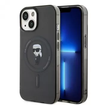 Custodia rigida Karl Lagerfeld Ikonik MagSafe per iPhone 13/14/15 6,1