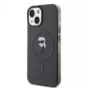 Custodia rigida Karl Lagerfeld Ikonik MagSafe per iPhone 13/14/15 6,1