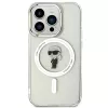 Custodia Karl Lagerfeld MagSafe IML Ikonik per iPhone 15 Pro trasparente