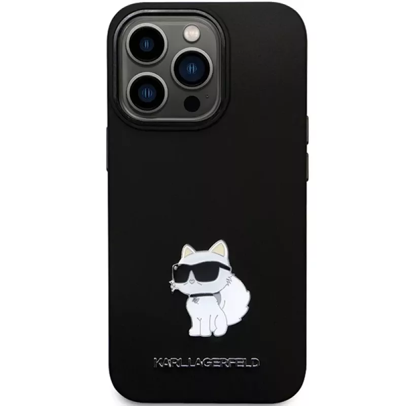 Custodia rigida Karl Lagerfeld KLHCP14LSMHCNPK silicone C Metal Pin per iPhone 14 Pro 6,1