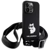Custodia rigida Karl Lagerfeld KLHCP15XSCBSCNK iPhone 15 Pro Max 6.7 nero Crossbody silicone Choupette