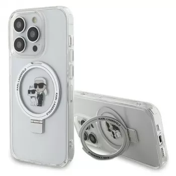 Custodia rigida Karl Lagerfeld KLHMP15LHMRSKCH Ring Stand MagSafe per iPhone 15 Pro 6,1