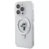 Custodia rigida Karl Lagerfeld KLHMP15LHMRSKCH Ring Stand MagSafe per iPhone 15 Pro 6,1