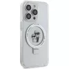 Custodia rigida Karl Lagerfeld KLHMP15LHMRSKCH Ring Stand MagSafe per iPhone 15 Pro 6,1