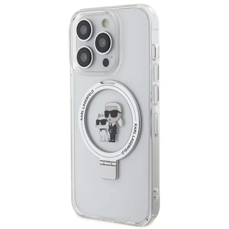 Custodia rigida Karl Lagerfeld KLHMP15XHMRSKCH Ring Stand per iPhone 15 Pro Max 6,7