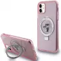 Custodia rigida Karl Lagerfeld KLHMN61HMRSKCP iPhone 11 / XR 6.1 rosa Ring Stand Karl & Choupette MagSafe