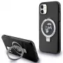 Custodia rigida Karl Lagerfeld KLHMN61HMRSKCK Ring Stand per iPhone 11 / Xr 6.1 nero MagSafe Karl & Choupette