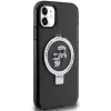 Custodia rigida Karl Lagerfeld KLHMN61HMRSKCK Ring Stand per iPhone 11 / Xr 6.1 nero MagSafe Karl & Choupette