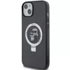 Custodia rigida Karl Lagerfeld KLHMP15MHMRSKCK Ring Stand MagSafe per iPhone 15 Plus / 14 Plus 6,7