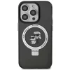 Custodia rigida Karl Lagerfeld KLHMP15LHMRSKCK Ring Stand MagSafe per iPhone 15 Pro 6.1 nero