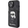 Karl Lagerfeld KLHCP15SSAKKNSCK custodia rigida Saffiano Ikonik per iPhone 15/14/13 6,1