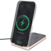 Guess caricabatterie wireless pieghevole 2 in 1 GUDCFAL4PEGK 15W nero 4G Pattern MagSafe