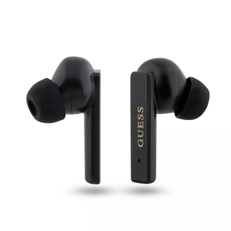 Guess auricolari Bluetooth True Wireless Stereo con logo stampato e custodia di ricarica (nero)