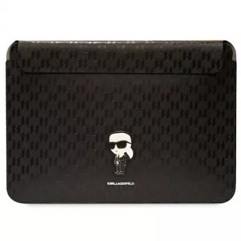 Karl Lagerfeld custodia KLCS16SAKHPKK 16 inch nero Saffiano Monogram Ikonik per laptop