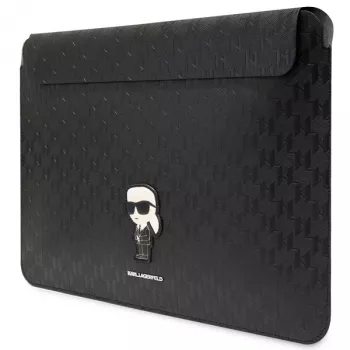 Karl Lagerfeld custodia KLCS16SAKHPKK 16 inch nero Saffiano Monogram Ikonik per laptop