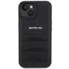 AMG AMHCP15MGSEBK custodia rigida in pelle con linee in rilievo per iPhone 15 Plus / 14 Plus 6,7 inch nero