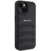 AMG AMHCP15MGSEBK custodia rigida in pelle con linee in rilievo per iPhone 15 Plus / 14 Plus 6,7 inch nero