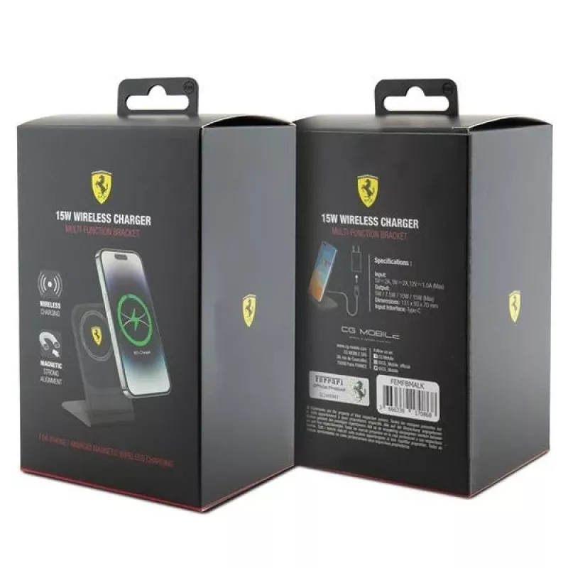 Ferrari collezione 2023 pad di ricarica wireless MagSafe 15W - nero