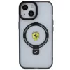 Ferrari FEHMP15MUSCAH iPhone 15 Plus / 14 Plus 6,7 inch custodia rigida trasparente con anello, MagSafe, collezione 2023