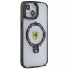 Ferrari FEHMP15MUSCAH iPhone 15 Plus / 14 Plus 6,7 inch custodia rigida trasparente con anello, MagSafe, collezione 2023