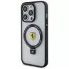 Ferrari FEHMP15LUSCAH iPhone 15 Pro 6,1 inch custodia rigida trasparente con anello, compatibile MagSafe, collezione 2023
