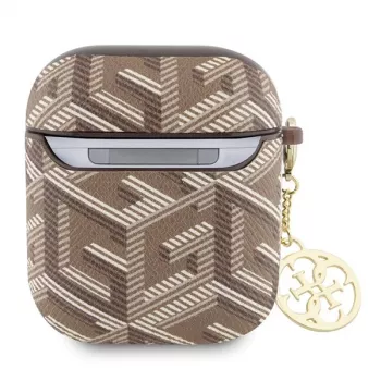 Guess GUA2PGCE4CW cover per AirPods 1/2 marrone GCube Charm