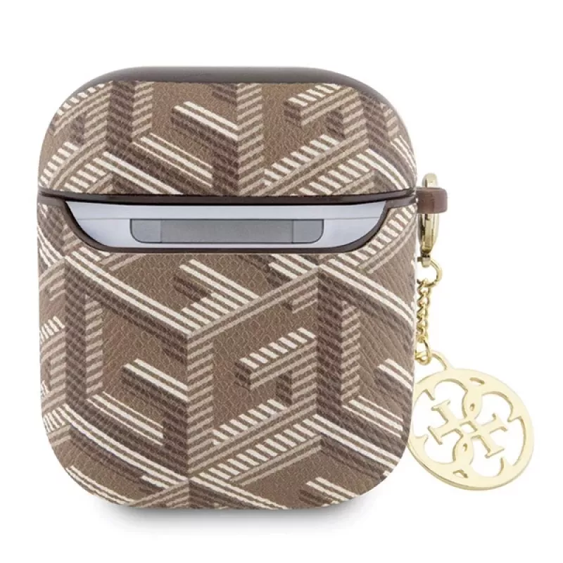 Guess GUA2PGCE4CW cover per AirPods 1/2 marrone GCube Charm