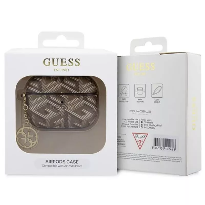 Guess GUAP2PGCE4CW cover per AirPods Pro 2 (2022/2023) marrone GCube Charm