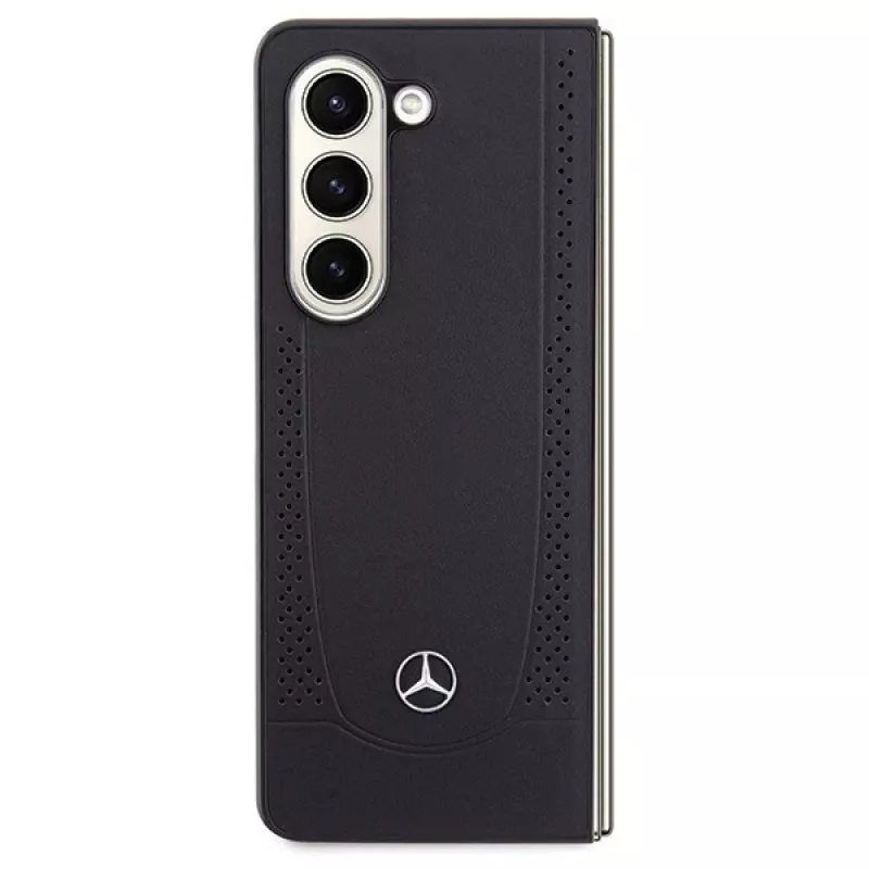 Mercedes-Benz MEHCZFD5ARMBK custodia rigida in pelle Urban per Samsung Galaxy Z Fold5 - nero