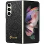 Guess Glitter Script F946 custodia rigida per Samsung Galaxy Z Fold5, nero