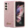 Guess GUHCZFD5HGGSHP F946 custodia rigida Glitter Script per Samsung Galaxy Z Fold5 - rosa