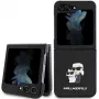 Karl Lagerfeld custodia rigida Saffiano Karl & Choupette Pin per Samsung Galaxy Z Flip5, nero