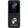 Karl Lagerfeld custodia rigida Saffiano Karl & Choupette Pin per Samsung Galaxy Z Flip5, nero