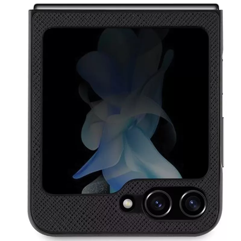 Karl Lagerfeld custodia rigida Saffiano Karl & Choupette Pin per Samsung Galaxy Z Flip5, nero