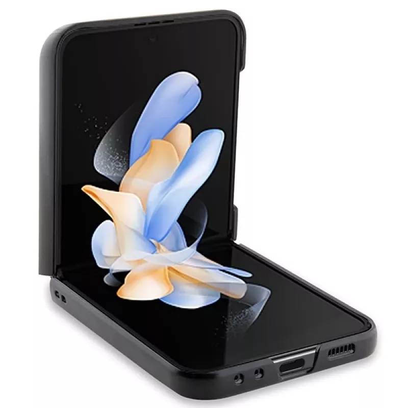 BMW M Collection cover posteriore in pelle e carbonio per Samsung Galaxy Z Flip5 - nero