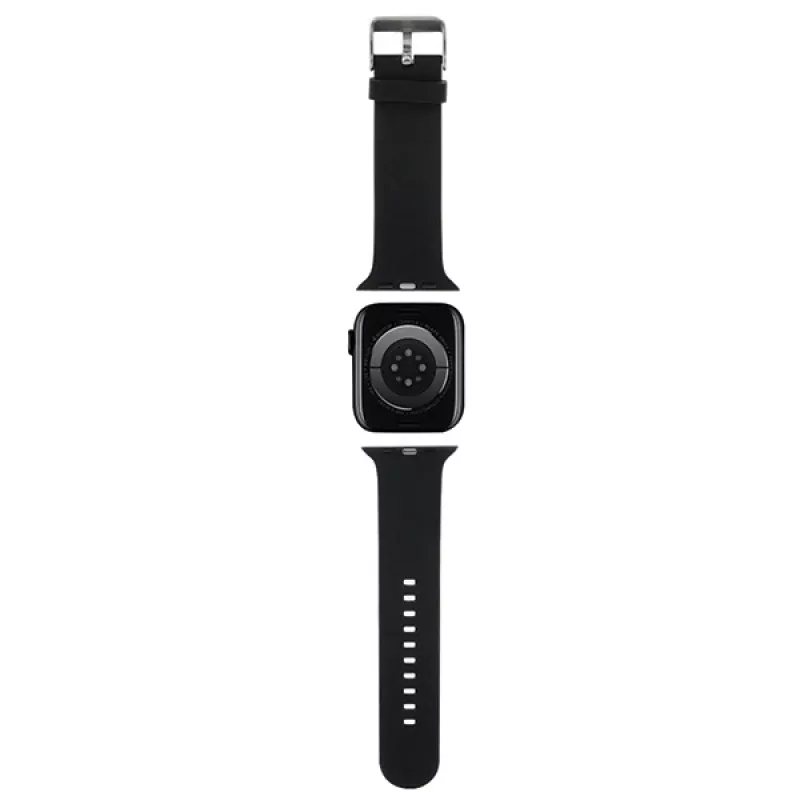 Karl Lagerfeld cinturino per Apple Watch 38/40/41mm in gomma 3D teste Karl & Choupette NFT nero