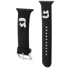 Karl Lagerfeld cinturino per Apple Watch 38/40/41mm in gomma 3D teste Karl & Choupette NFT nero