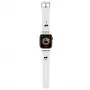 Karl Lagerfeld cinturino per Apple Watch 42/44/45/49mm in gomma 3D teste Karl & Choupette NFT bianco
