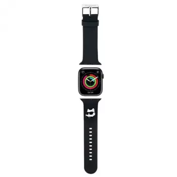 Karl Lagerfeld cinturino in gomma 3D testa Choupette per Apple Watch 38/40/41mm nero