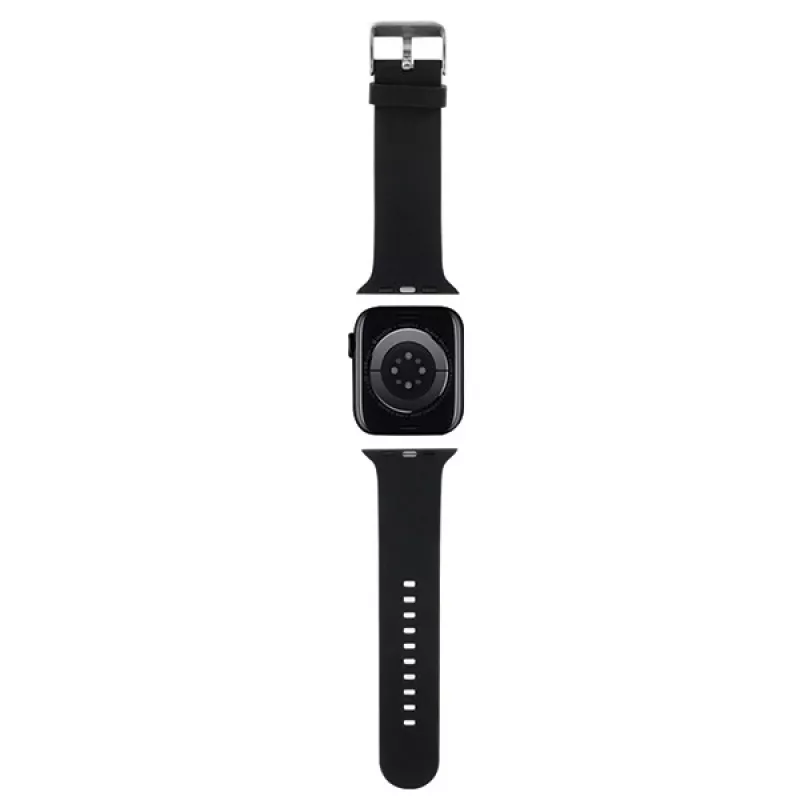Karl Lagerfeld cinturino per Apple Watch 42/44/45/49mm in gomma 3D testa Choupette nero