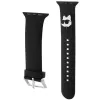 Karl Lagerfeld cinturino per Apple Watch 42/44/45/49mm in gomma 3D testa Choupette nero