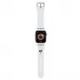 Karl Lagerfeld cinturino per Apple Watch 42/44/45/49mm in gomma 3D testa Choupette bianco