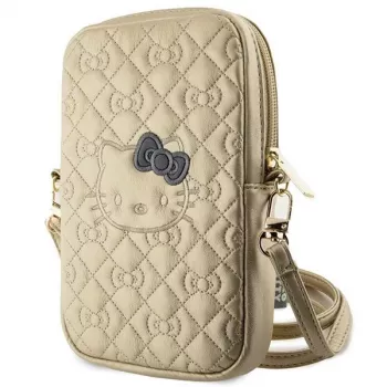 Hello Kitty borsa per telefono con tracolla Quilted Bows oro